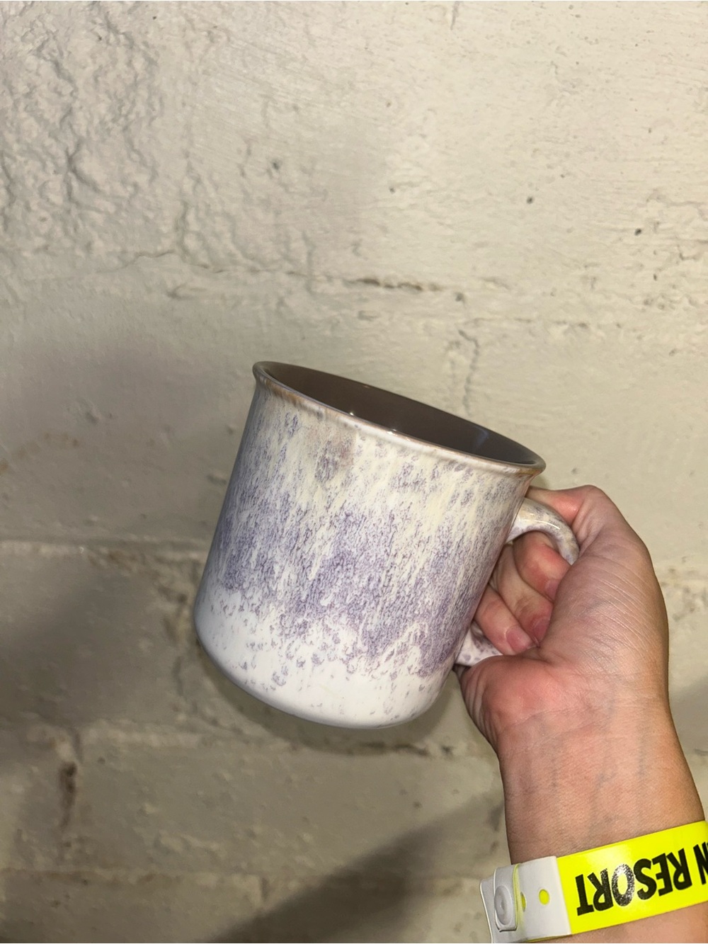 Ceramic Mug in Purple and Cream